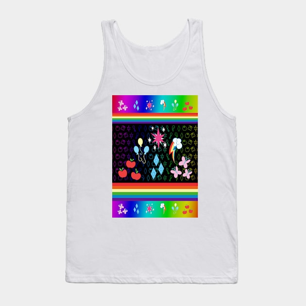 My little Pony - Elements of Harmony Cutie Mark - Mane 6 Tank Top by ariados4711